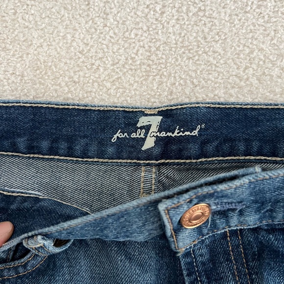 7 for all Mankind Distressed Denim Shorts - Picture 4 of 9